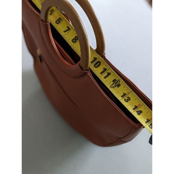 Accordion Fan Semi Circle Hand Bag Crossbody Vegan Leather Purse - Picture 7 of 8